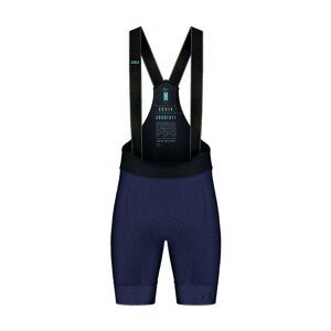 GOBIK Cyklistické kalhoty krátké s laclem - ABSOLUTE 5.0 K10 - modrá XL