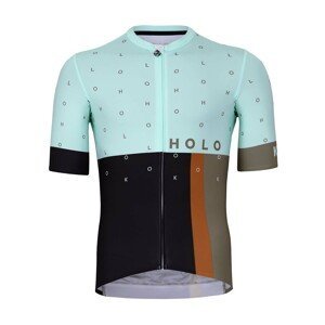 HOLOKOLO Cyklistický dres s krátkým rukávem - GRATEFUL ELITE - světle modrá/černá XL