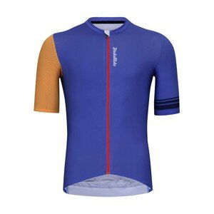 HOLOKOLO Cyklistický dres s krátkým rukávem - GREAT ELITE - oranžová/modrá L