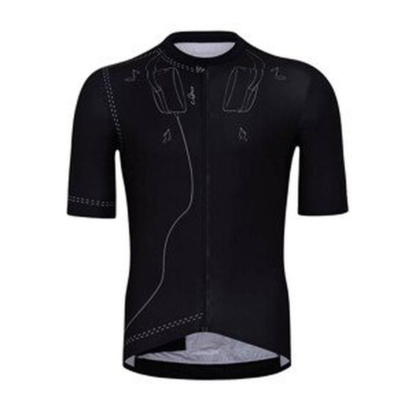 HOLOKOLO Cyklistický dres s krátkým rukávem - PLAYFUL ELITE - černá 3XL