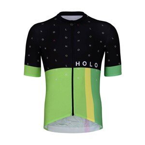 HOLOKOLO Cyklistický dres s krátkým rukávem - OPTIMISTIC ELITE - zelená/černá 2XL