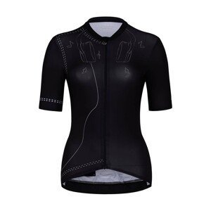 HOLOKOLO Cyklistický dres s krátkým rukávem - PLAYFUL ELITE LADY - černá 2XL