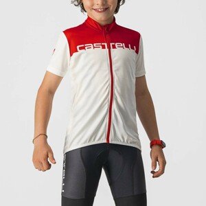 CASTELLI Cyklistický dres s krátkým rukávem - NEO PROLOGO KIDS - červená/bílá