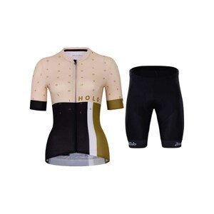 HOLOKOLO Cyklistický krátký dres a krátké kalhoty - ENJOYABLE ELITE LADY - oranžová/černá