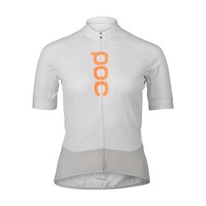 POC Cyklistický dres s krátkým rukávem - ESSENTIAL ROAD LADY - šedá/bílá S