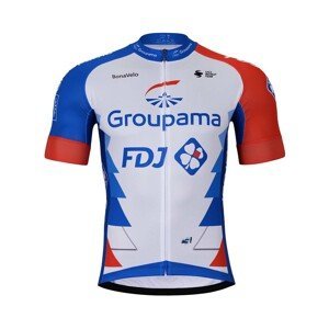 BONAVELO Cyklistický dres s krátkým rukávem - GROUPAMA FDJ 2022 - červená/bílá/modrá M
