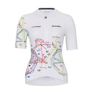 HOLOKOLO Cyklistický dres s krátkým rukávem - MAAPPI ELITE LADY - vícebarevná/bílá XS