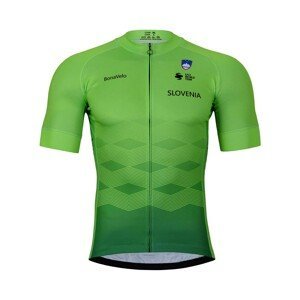 BONAVELO Cyklistický dres s krátkým rukávem - SLOVENIA 2022 - modrá/zelená XS