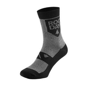 ROCDAY Cyklistické ponožky klasické - TIMBER - šedá/černá