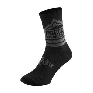 ROCDAY Cyklistické ponožky klasické - TRAIL - černá/šedá S-M