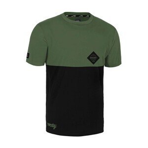 ROCDAY Cyklistický dres s krátkým rukávem - DOUBLE - černá/zelená L