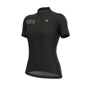 ALÉ Cyklistický dres s krátkým rukávem - COLOR BLOCK LADY - černá XL