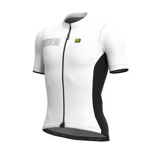 ALÉ Cyklistický dres s krátkým rukávem - COLOR BLOCK - bílá XL