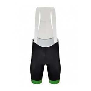 SANTINI Cyklistické kalhoty krátké s laclem - TOUR DE FRANCE 2022 - černá/zelená