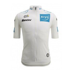 SANTINI Cyklistický dres s krátkým rukávem - TOUR DE FRANCE 2022 - bílá XL