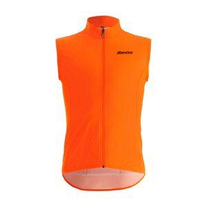 SANTINI Cyklistická vesta - NEBULA WINDPROOF - černá/oranžová 2XL