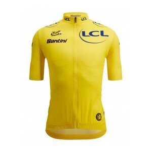 SANTINI Cyklistický dres s krátkým rukávem - TOUR DE FRANCE 2023 - žlutá XL