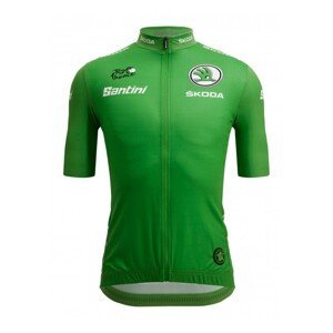 SANTINI Cyklistický dres s krátkým rukávem - TOUR DE FRANCE 2022 - zelená 2XL