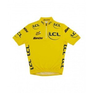 SANTINI Cyklistický dres s krátkým rukávem - TOUR DE FRANCE 2023 - žlutá 13Y