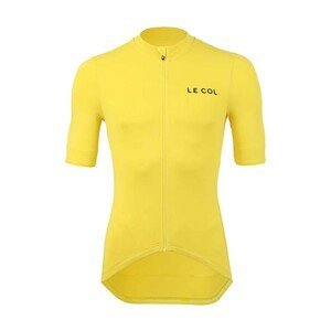 LE COL Cyklistický dres s krátkým rukávem - HORS CATEGORIE II - žlutá S
