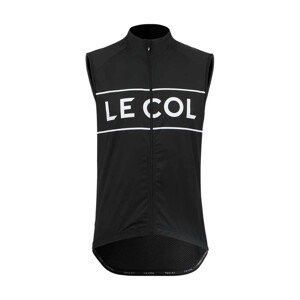 LE COL Cyklistická vesta - SPORT LOGO GILET - černá/bílá 3XL