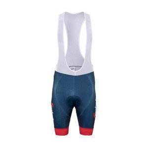 BONAVELO Cyklistické kalhoty krátké s laclem - TREK 2022 - modrá XL