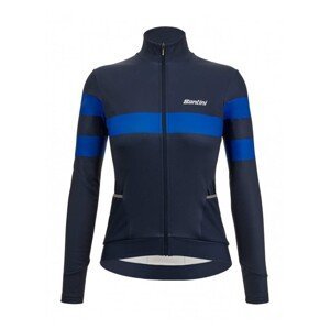 SANTINI Cyklistický dres s dlouhým rukávem zimní - CORAL BENGAL LADY - modrá L