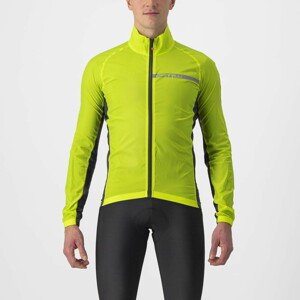 CASTELLI Cyklistická větruodolná bunda - SQUADRA STRECH - žlutá XL