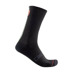 CASTELLI Cyklistické ponožky klasické - RACING STRIPE - černá