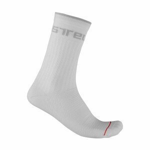 CASTELLI Cyklistické ponožky klasické - DISTANZA 20 WINTER - bílá L-XL