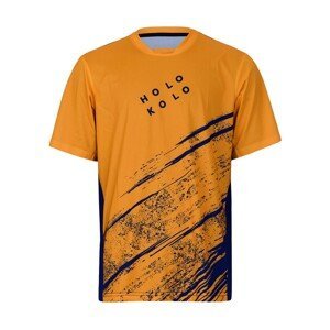 HOLOKOLO Cyklistický dres s krátkým rukávem - UNIVERSE MTB - oranžová/černá S
