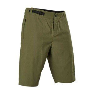 FOX Cyklistické kalhoty krátké bez laclu - RANGER - zelená XL