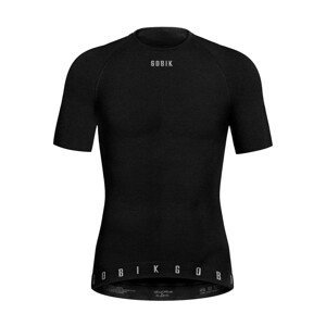 GOBIK Cyklistické triko s krátkým rukávem - WINTER MERINO - černá XS-S