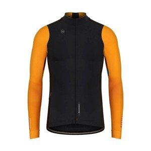 GOBIK Cyklistická zateplená bunda - MIST BLEND - oranžová/černá M