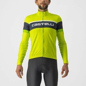 CASTELLI Cyklistický dres s dlouhým rukávem zimní - PASSISTA - žlutá 2XL