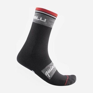 CASTELLI Cyklistické ponožky klasické - QUINDICI SOFT MERINO - černá