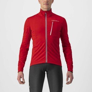 CASTELLI Cyklistická zateplená bunda - GO WINTER - černá/červená XL