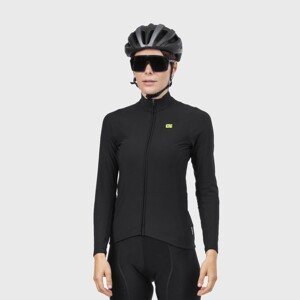 ALÉ Cyklistický dres s dlouhým rukávem zimní - WARM RACE LADY WNT - černá 2XL