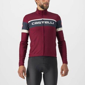 CASTELLI Cyklistický dres s dlouhým rukávem zimní - PASSISTA - bordó