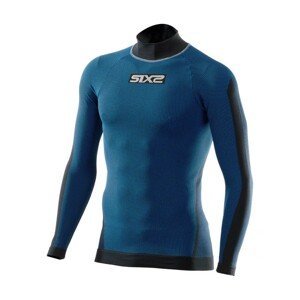 SIX2 Cyklistické triko s dlouhým rukávem - TS3 II - modrá XS-S