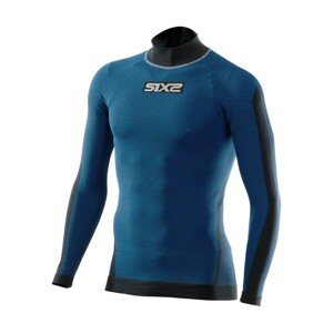 SIX2 Cyklistické triko s dlouhým rukávem - TS3 II - modrá M-L