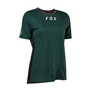 FOX Cyklistický dres s krátkým rukávem - DEFEND LADY - zelená XS
