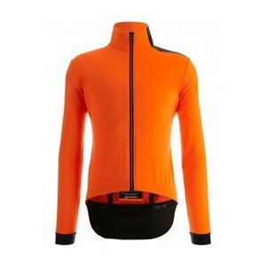 SANTINI Cyklistická zateplená bunda - VEGA MULTI - oranžová/černá 2XL