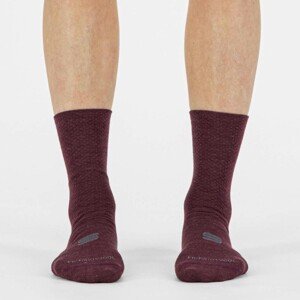 SPORTFUL Cyklistické ponožky klasické - WOOL WOMAN 16 - bordó S-M