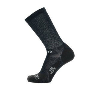 UYN Cyklistické ponožky klasické - AERO WINTER LADY - bílá/černá 41-42