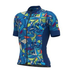 ALÉ Cyklistický dres s krátkým rukávem - OVER PRAGMA - modrá 2XL