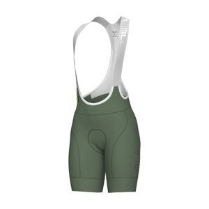 ALÉ Cyklistické kalhoty krátké s laclem - MAGIC COLOUR PR-E - zelená XS