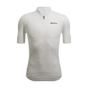SANTINI Cyklistický dres s krátkým rukávem - COLORE PURO - bílá