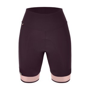 SANTINI Cyklistické kalhoty krátké bez laclu - GIADA PURE - černá/růžová