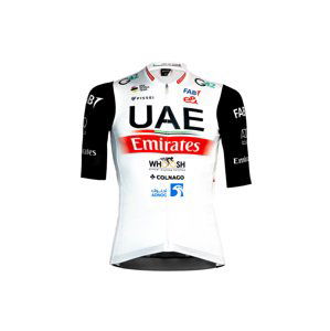 PISSEI Cyklistický dres s krátkým rukávem - UAE TEAM EMIRATES 2024 KIDS - černá/bílá/červená